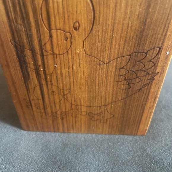 Vintage Play Stalgia Wood 1979 Coin Bank with windup Music box - Picture 5 of 10